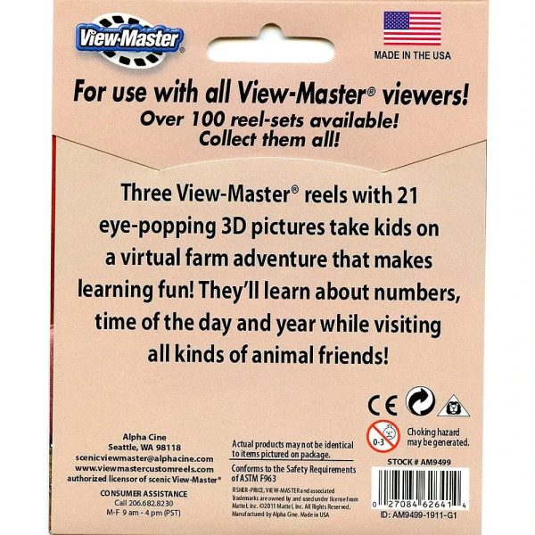 1-2-3 Farm  - View-Master 3 Reel Set  - NEW - (9499) Hot on Sale