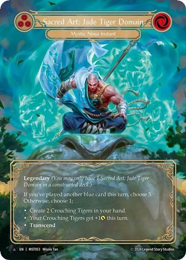 Sacred Art: Jade Tiger Domain (Marvel) [MST053] (Part the Mistveil)  Cold Foil For Sale