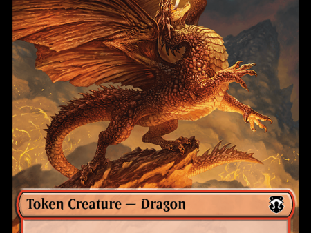 Dragon (Ripple Foil)    Copy Double-Sided Token [Modern Horizons 3 Commander Tokens] Online Sale