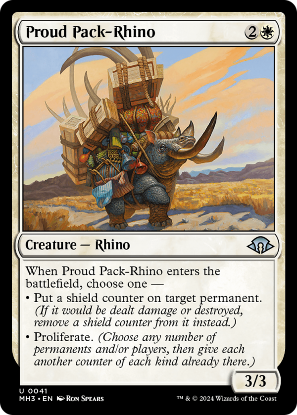 Proud Pack-Rhino [Modern Horizons 3] For Sale