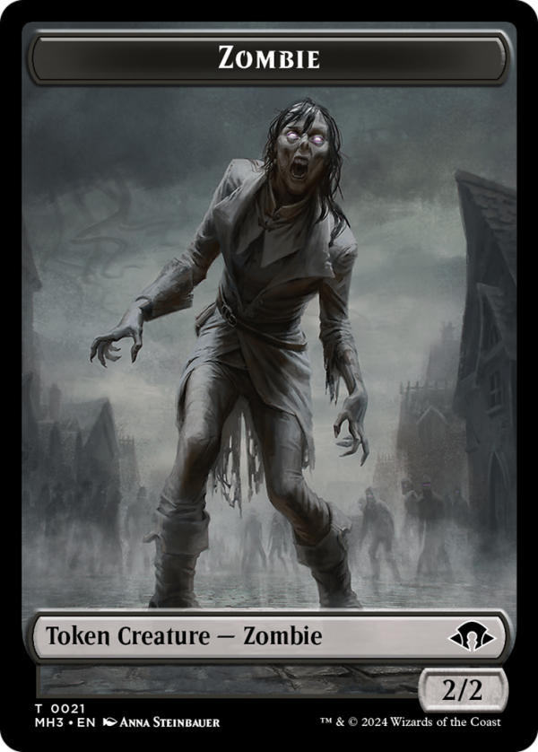 Zombie (Ripple Foil)    Elephant Double-Sided Token [Modern Horizons 3 Commander Tokens] For Sale