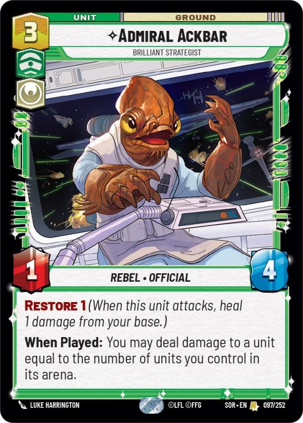 Admiral Ackbar - Brilliant Strategist (097 252) [Spark of Rebellion] Online